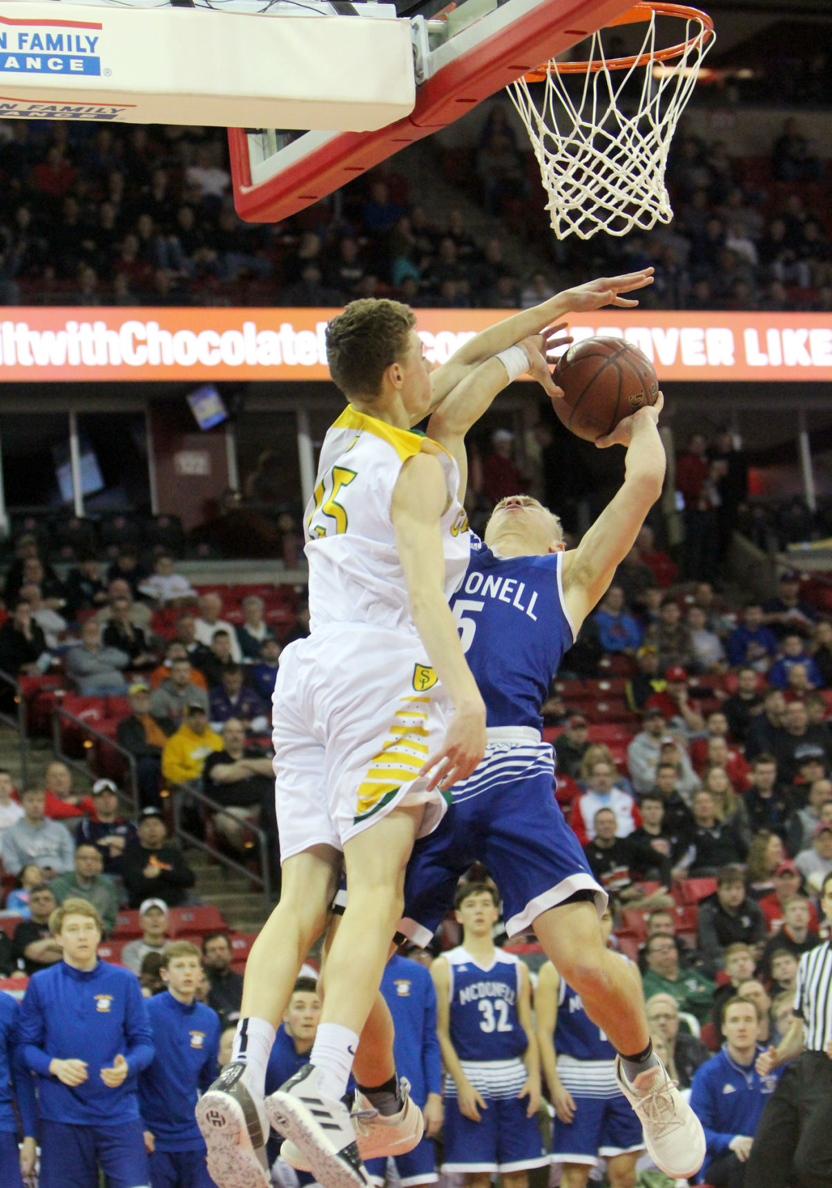 McDonell boys basketball vs Sheboygan Area Lutheran 3-15-19